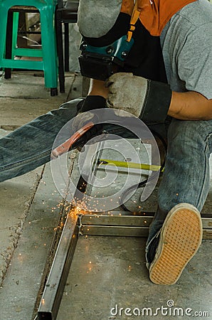 Welding Steel Stock Photo