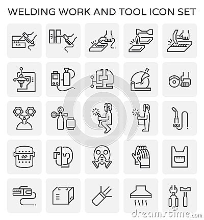 Welding work icon Vector Illustration