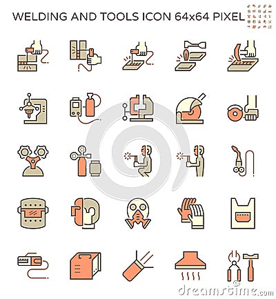 Welding work icon Vector Illustration