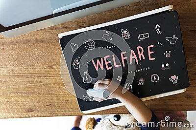 Welfare Donations Charity Foundation Support Concept Stock Photo