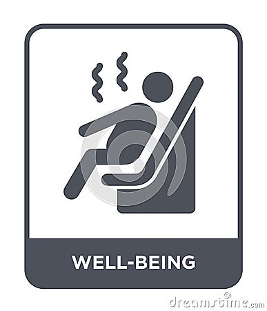 well-being icon in trendy design style. well-being icon isolated on white background. well-being vector icon simple and modern Vector Illustration