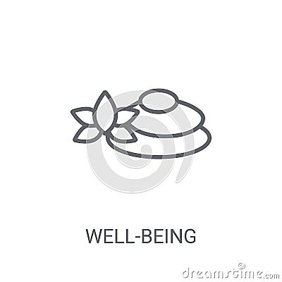 Well-being icon. Trendy Well-being logo concept on white backgro Vector Illustration