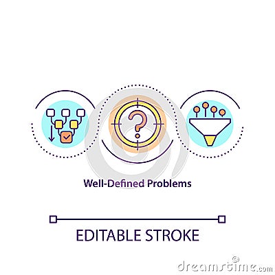 Well-defined problems concept icon Vector Illustration