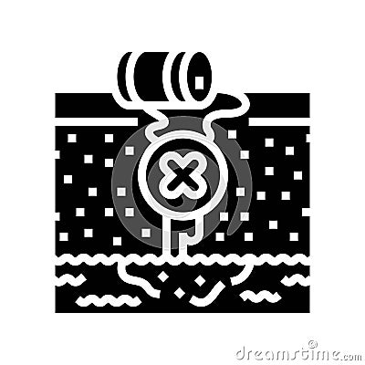 well design hydrogeologist glyph icon vector illustration Vector Illustration