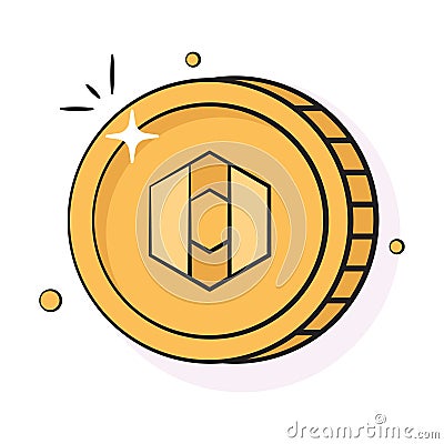 Well designed icon of Sola Token coin, cryptocurrency coin vector design Vector Illustration