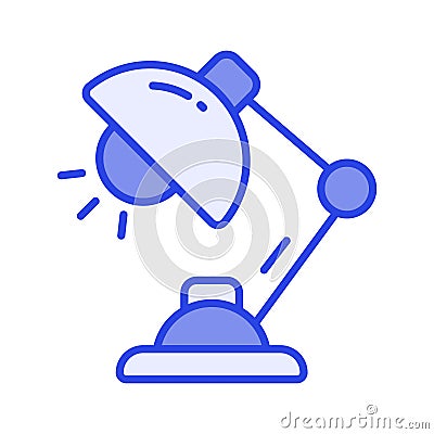 Well designed icon of table lamp, customizable vector Vector Illustration