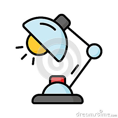 Well designed icon of table lamp, customizable vector Vector Illustration