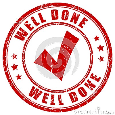 Well done stamp Vector Illustration