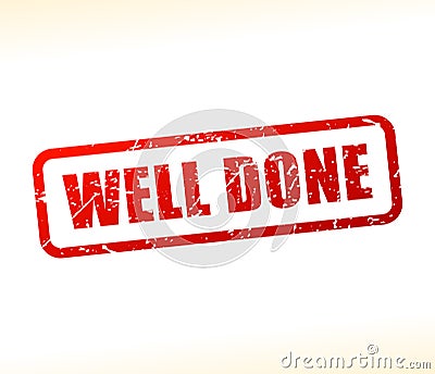 Well done text buffered Vector Illustration