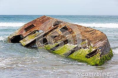 The well known ship wreck of the pisces star located in the waters of Carpenters Rocks South Australia on November 9th 2020 Stock Photo