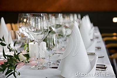 Well-laid table Stock Photo