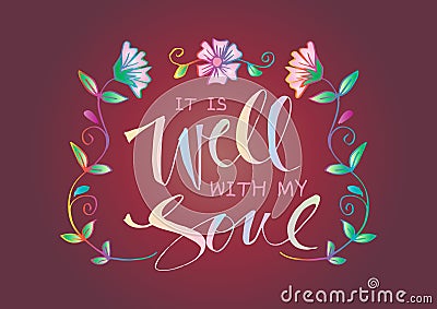 It is well with my soul Vector Illustration