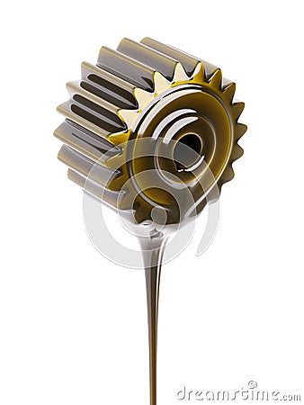 Well-Oiled Cogwheel Concept 3d Illustration Stock Photo