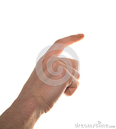 Well shaped men hand reaching for something Stock Photo