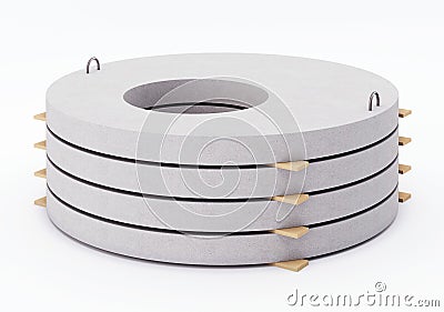 Well-topped lids laid in a stack Stock Photo