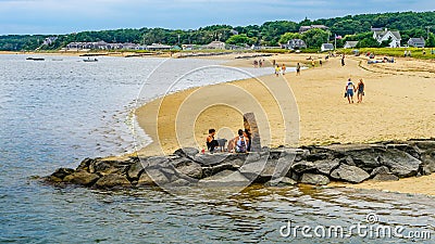 Wellfleet Harbor Area Cape Cod, MA US Editorial Stock Photo