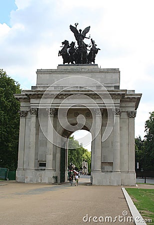 Wellington Arch Hyde Park Stock Photo