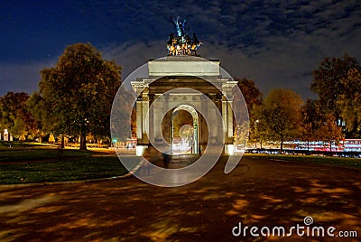 Wellington Arch monument in London, UK Stock Photo