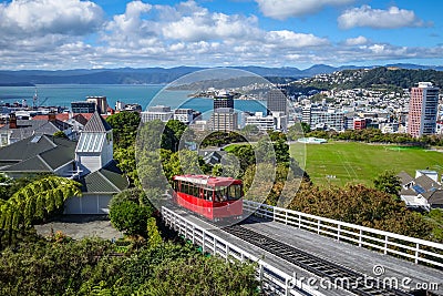 Wellington city cable car, New Zealand Stock Photo