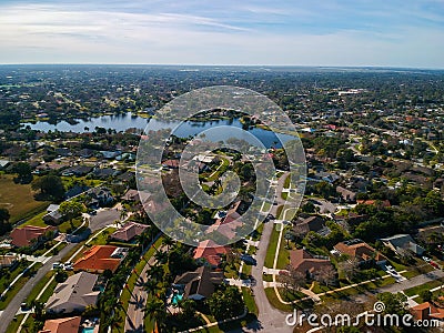 Wellington Florida drone real estate photography Stock Photo