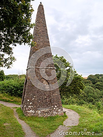 The Wellington Monument, Great Torrington, Devon. Erected to commemmorate Battle of Waterloo in 1815. Stock Photo