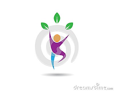 Wellnes symbol vector icon Vector Illustration