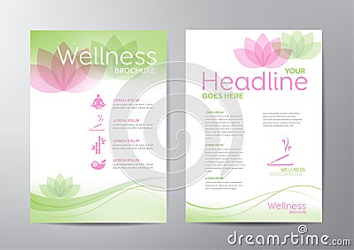 Wellness Brochure Vector Illustration