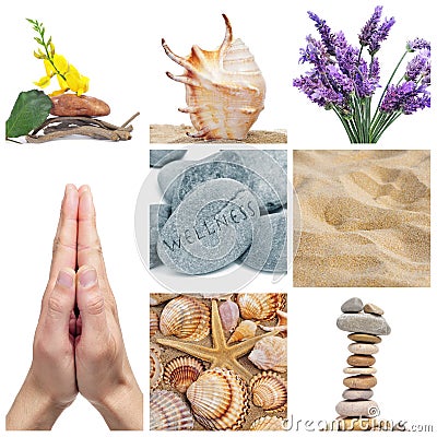 Wellness collage Stock Photo