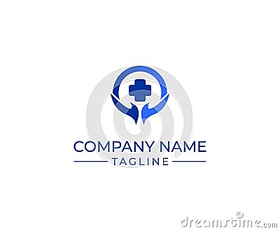 Wellness and healthcare clinic logo template Vector Illustration