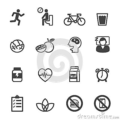 Wellness icons Vector Illustration