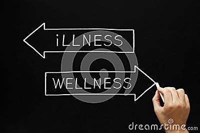 Wellness or Illness Concept Stock Photo