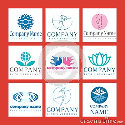 Wellness Logos Stock Photo