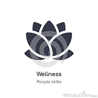 wellness outline icon. isolated line vector illustration from people skills collection. editable thin stroke wellness icon on Vector Illustration