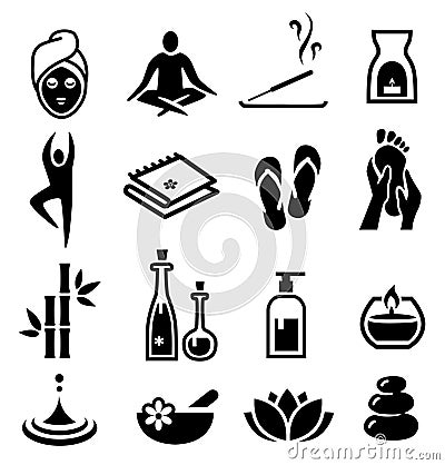 Wellness and Relax Icons Vector Illustration