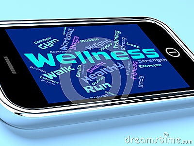 Wellness Words Indicates Health Check And Healthcare Stock Photo