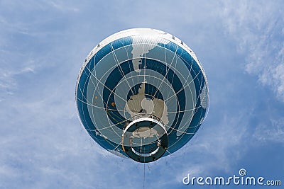 The Welt Balloon is a hot air balloon that takes tourists 150 metres into the air above Berlin Editorial Stock Photo