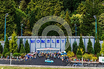 Wembley wombley stadium at Babbacombe model Village Editorial Stock Photo