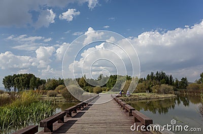 Wen Ying Lake scenery Stock Photo