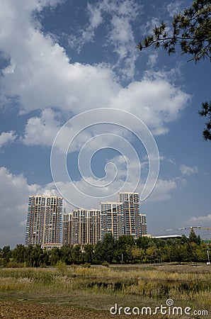 Wen Ying Lake scenery Stock Photo