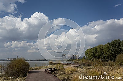 Wen Ying Lake scenery Stock Photo