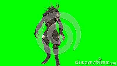 Wendigo mythical monster 3d render Stock Photo