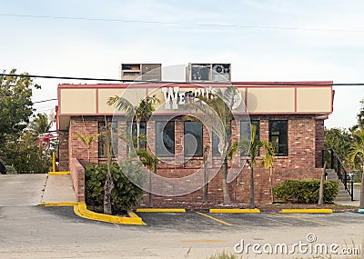 Wendy`s Retail Location. Wendy`s is an International Fast Food Restaurant Chain II Editorial Stock Photo
