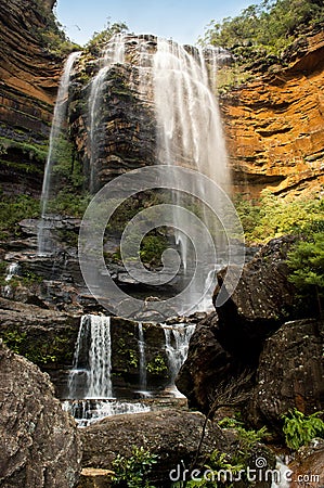 Wentworth Falls Waterfall, Blue Mountains Stock Photo