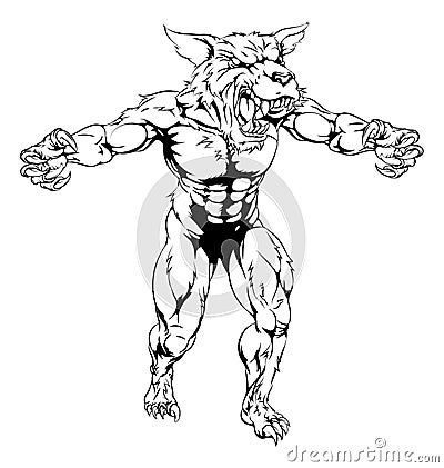 Werewolf mascot Vector Illustration