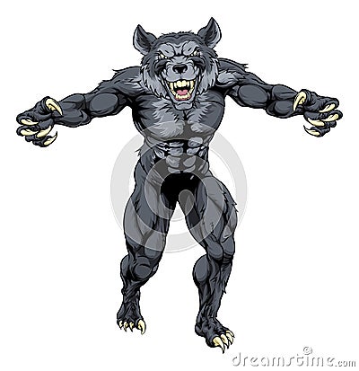 Werewolf mascot Vector Illustration