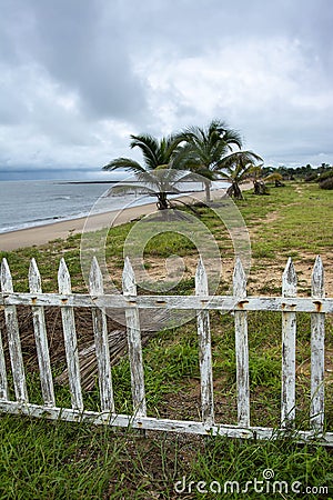 West Africa Republic of Guinea Bel Air beach in view of Atlantic ocean Stock Photo