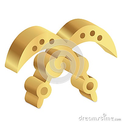 West African Adinkra symbol Akofena Vector Illustration