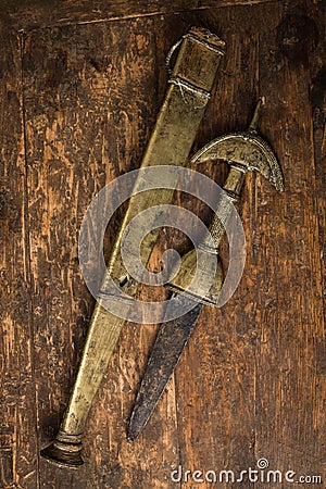 Old African dagger Stock Photo