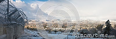 The west bank in winter Stock Photo