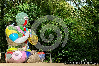 WEST BRETTON, UK - 30TH SEPTEMBER 2018: Sculptures from Yorkshire Sculpture Park Editorial Stock Photo